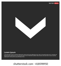 Down arrow icon. Download arrow.