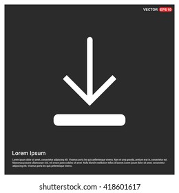 Down arrow icon. Download arrow.
