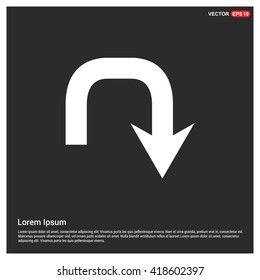Down arrow icon. Download arrow.