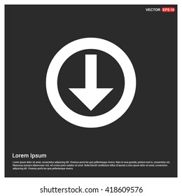 Down arrow icon. Download arrow.