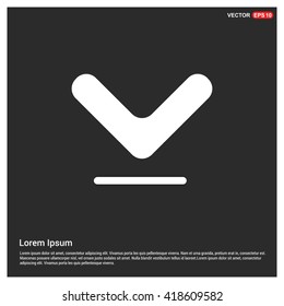 Down arrow icon. Download arrow.