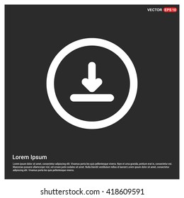 Down arrow icon. Download arrow.
