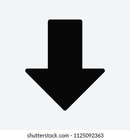 Down arrow icon. Download symbol. Install sign