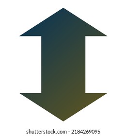 Up Down Arrow Icon Gradient Vector