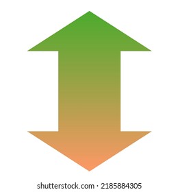 Up Down Arrow Icon Gradient Vector