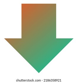 Down Arrow Icon Gradient Vector