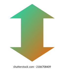 Up Down Arrow Icon Gradient Vector