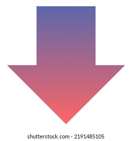 Down Arrow Icon Gradient Vector