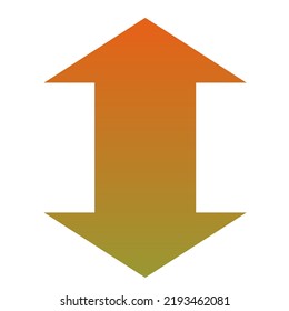 Up Down Arrow Icon Gradient Vector