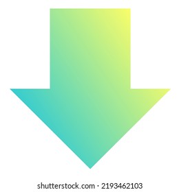 Down Arrow Icon Gradient Vector