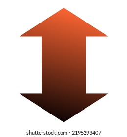 Up Down Arrow Icon Gradient Vector