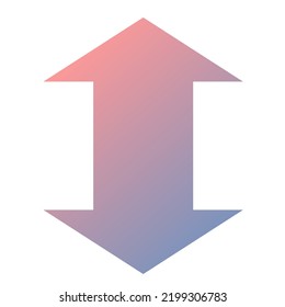 Up Down Arrow Icon Gradient Vector