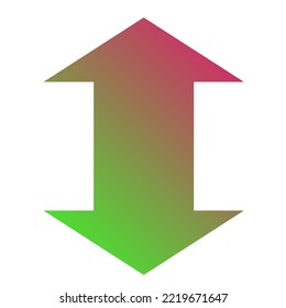 Up Down Arrow Icon Gradient Vector