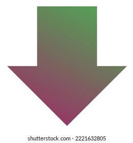 Down Arrow Icon Gradient Vector