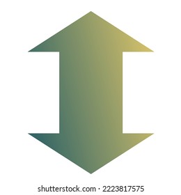 Up Down Arrow Icon Gradient Vector