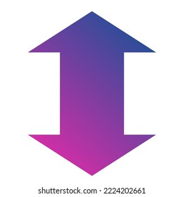 Up Down Arrow Icon Gradient Vector