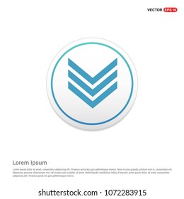 Down Arrow Icon Hexa White Background icon template
