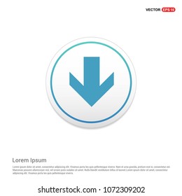 Down Arrow Icon Hexa White Background icon template
