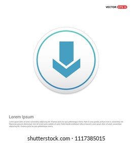 Down Arrow Icon Hexa White Background icon template - Free vector icon