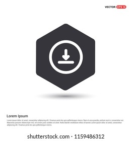 Down arrow icon Hexa White Background icon template - Free vector icon