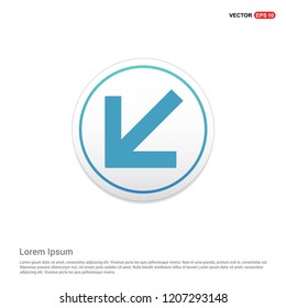 Down Arrow Icon Hexa White Background icon template - Free vector icon