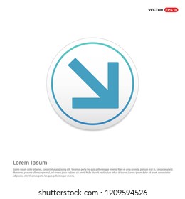 Down Arrow Icon Hexa White Background icon template - Free vector icon