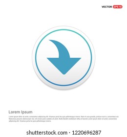 Down Arrow Icon Hexa White Background icon template - Free vector icon