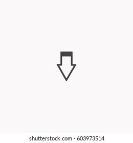 Down arrow icon illustration isolated vector sign symbol