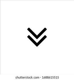 Down arrow icon illustration- Vector