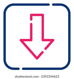 Down Arrow icon illustration, for web, app, infographic, etc