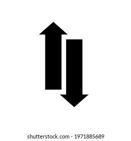Up and down arrow icon isolated on white background