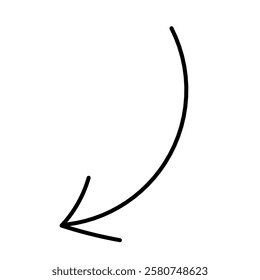 down arrow icon isolated on white background