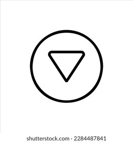 icono de flecha abajo con vektor aislado y fondo transparente.