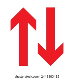 Up Down Arrow Icon North South Pointer Point Lift Elevator Button Download Upload Load Loading Cursor Forward Backward Black White Vector Sign Symbol eps10