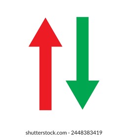 Up Down Arrow Icon North South Pointer Point Lift Elevator Button Download Upload Load Loading Cursor Forward Backward Black White Vector Sign Symbol eps10