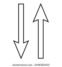 Pfeil nach oben Symbol Nord Süd Zeigerpunkt Aufzug Button Download Hochladene Last Laden Cursor vorwärts Schwarz Weiß Vektorgrafik Zeichen Symbol EPS10