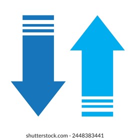 Pfeil nach oben Symbol Nord Süd Zeigerpunkt Aufzug Button Download Hochladene Last Laden Cursor vorwärts Schwarz Weiß Vektorgrafik Zeichen Symbol EPS10