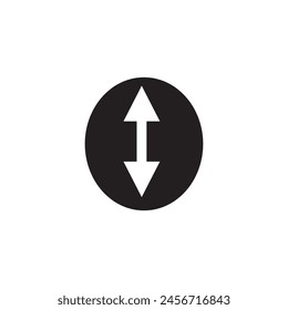 Up Down Arrow Icon North South Pointer Point Lift Elevator Button design eps 10