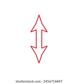 Up Down Arrow Icon North South Pointer Point Lift Elevator Button design eps 10