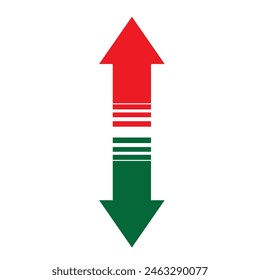 Up Down Arrow Icon North South Pointer Point Lift Elevator Button Download Upload Load Loading Cursor Forward Backward Black White Vector Sign