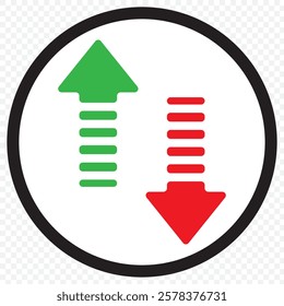 Up Down Arrow Icon North South Pointer Point Lift Elevator Button Download Upload Load Loading Cursor Forward Backward Black White Vector Sign Symbol. Eps 10.