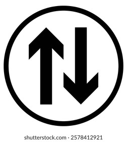 Up Down Arrow Icon North South Pointer Point Lift Elevator Button Download Upload Load Loading Cursor. point down button. south sign. Upload icons set. Upgrade. download. Design eps 10