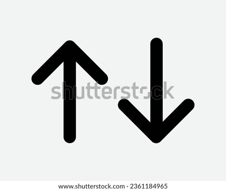 Up Down Arrow Icon North South Pointer Point Lift Elevator Button Download Upload Load Loading Cursor Forward Backward Black White Vector Sign Symbol