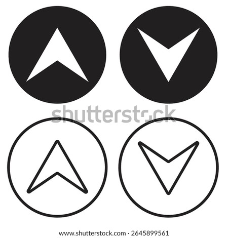 Up Down Arrow Icon North South Pointer Point Lift Elevator Button Download Upload Load Loading Cursor Forward Backward Black White Vector Sign Symbol ,black icon design .