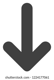 Down arrow icon on a white background. Isolated down arrow symbol with flat style.