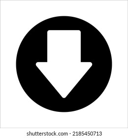 icono de flecha abajo en un fondo blanco. Iniciar, actualizar icono. El inicio de un proyecto creativo, el progreso de los negocios, una señal de un avance. Símbolo de crecimiento rápido. Velocidad, crecimiento, aumento.