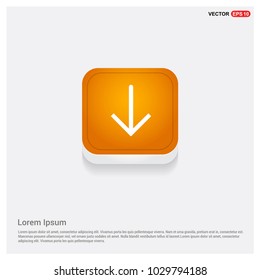 Down Arrow Icon Orange Abstract Web Button