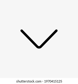 Down arrow icon. Scroll down button for website and mobile UI designs.