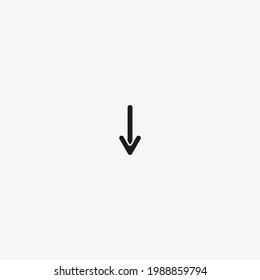 Down arrow icon. Scroll down button for website and mobile UI designs.