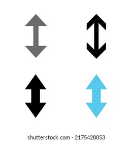 Up down arrow icon set collection. Up down direction symbol on white background